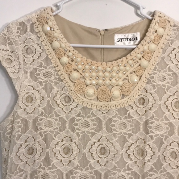 Studio I Dresses & Skirts - NWT Studio I Ivory Lace and Bead Dress